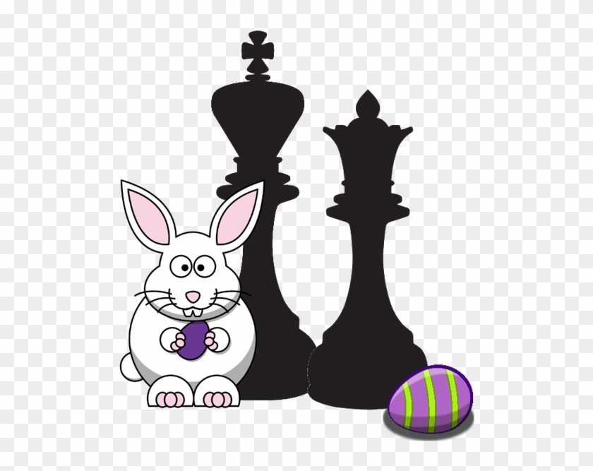 Free Chess Easter Clipart - White Easter Bunny Shower Curtain #404009