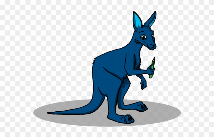 Kangaroo Clipart Drunk - Blue Kangaroo #404036