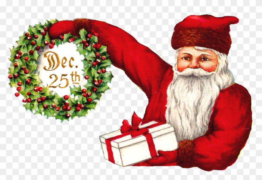 Santa Clip Art - Vintage Weihnachtsmann-weihnachtskarte Karte #404040