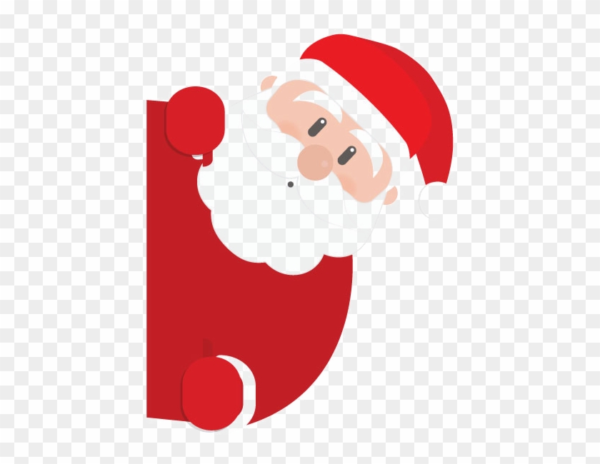 Santa Png Transparent Image - Peeking Santa Claus #404072