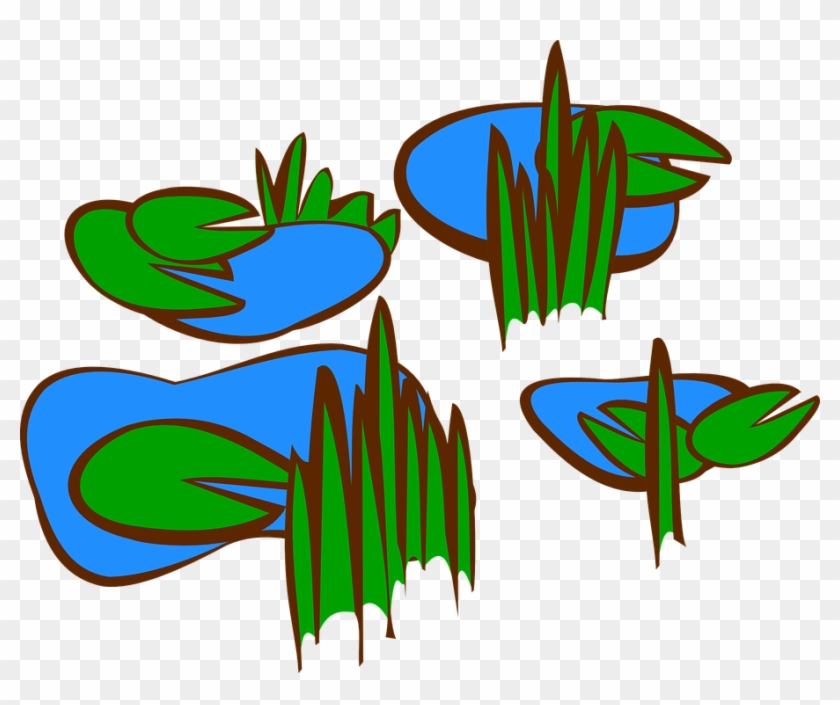 Lily Pad Clipart Pond Plant - Marsh Clip Art #404111