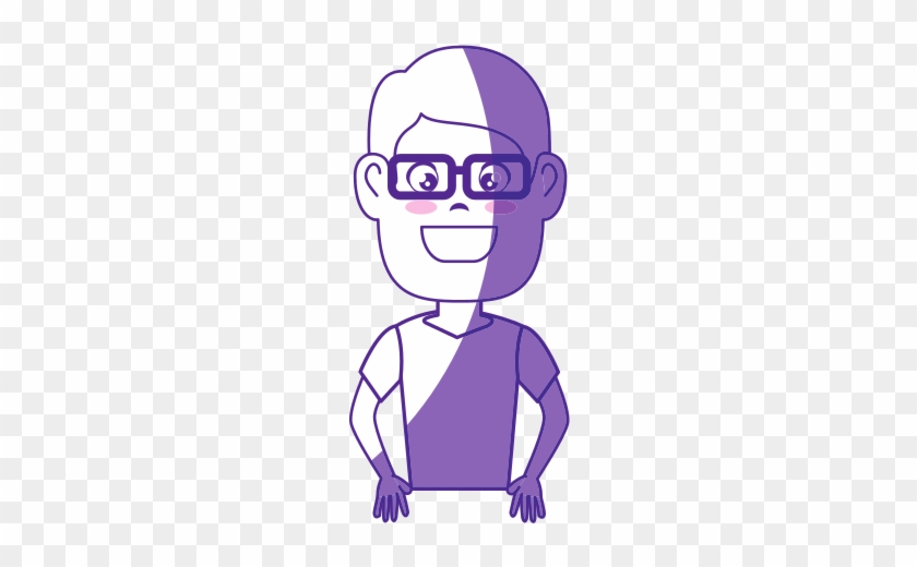 Guy With Glasses Cartoon Icons By Canva - Cartoon #404138