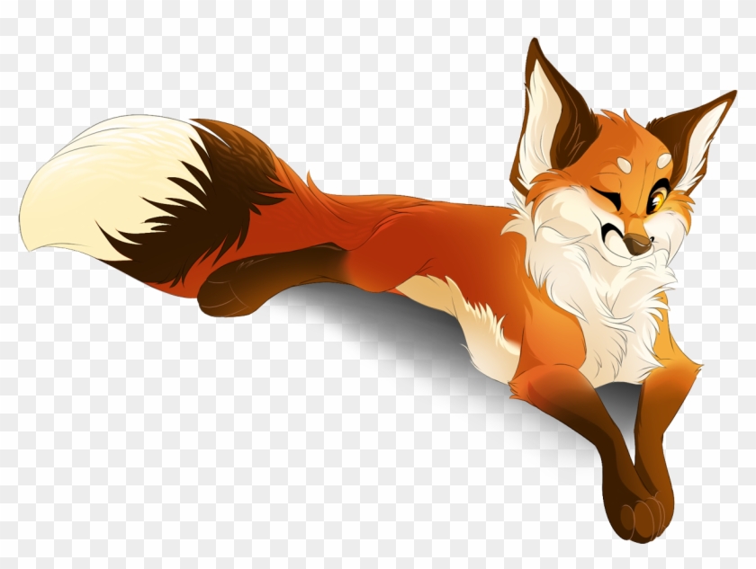 Lying Fox By Lavile-d8dbc5m - Fox Drawing Transparent #404158