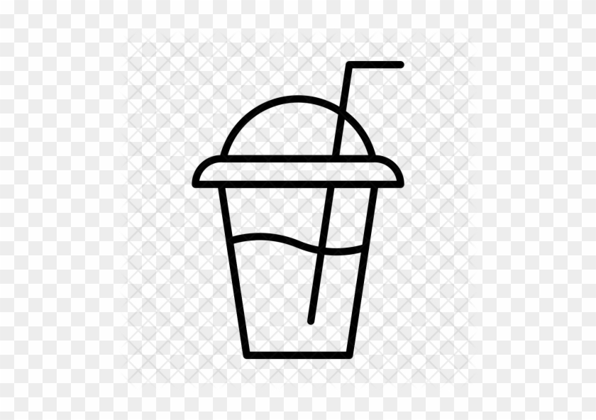 Coffee, Glass, Cup, Straw, Water, Juice Icon - Drawing #404194