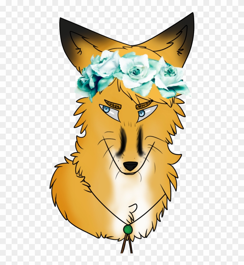 Fox Erwin With Flower Crown By Captain Kirschstein-d8y95zq - Cartoon #404214