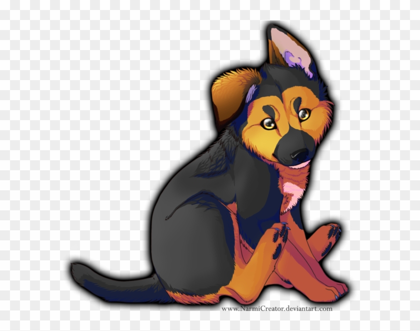 German Sheperd By Narmicreator-d46jkf7 - Draw A Chibi German Shepherd #404220