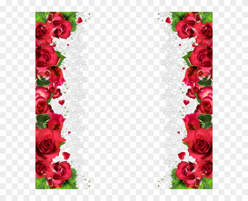 Rose Flower Red Clip Art - Rose Flower Border Png #404322