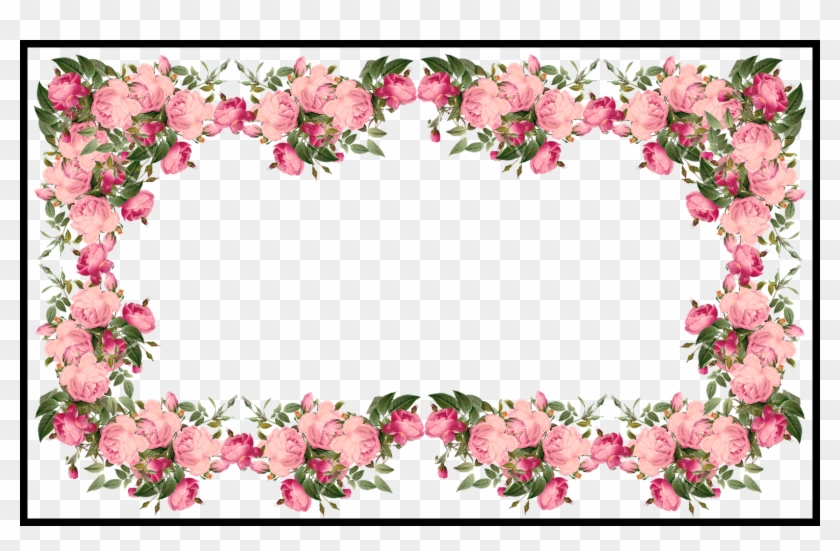 Awesome Vintage Pink Frames And Border Png U Pics For - Border Floral Clip Art Transparent #404330