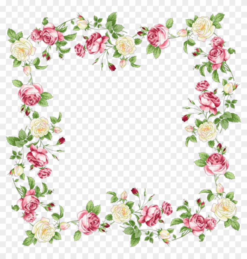 Pink Flower Frames And Borders - Transparent Flower Border Png #404336