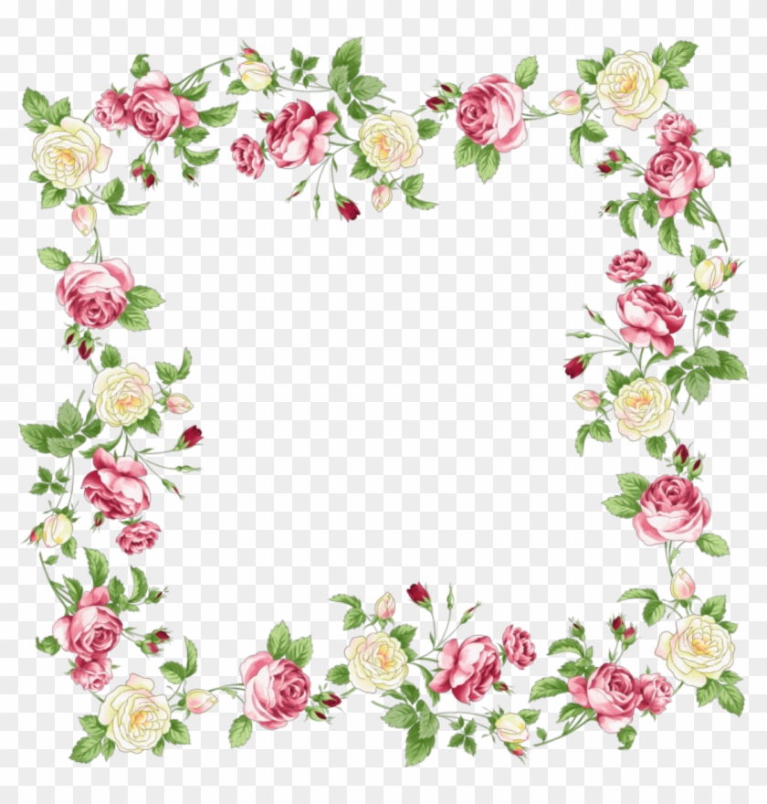 Pink Flower Frames And Borders - Transparent Flower Border Png #404336
