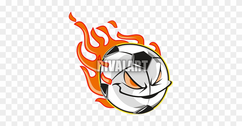Soccer Clipart Flame - Soccer Ball With Flames #404376