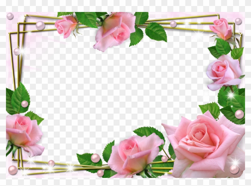 Attractive Beautiful Flower Frame Pattern - Beautiful Photo Frame Png #404458