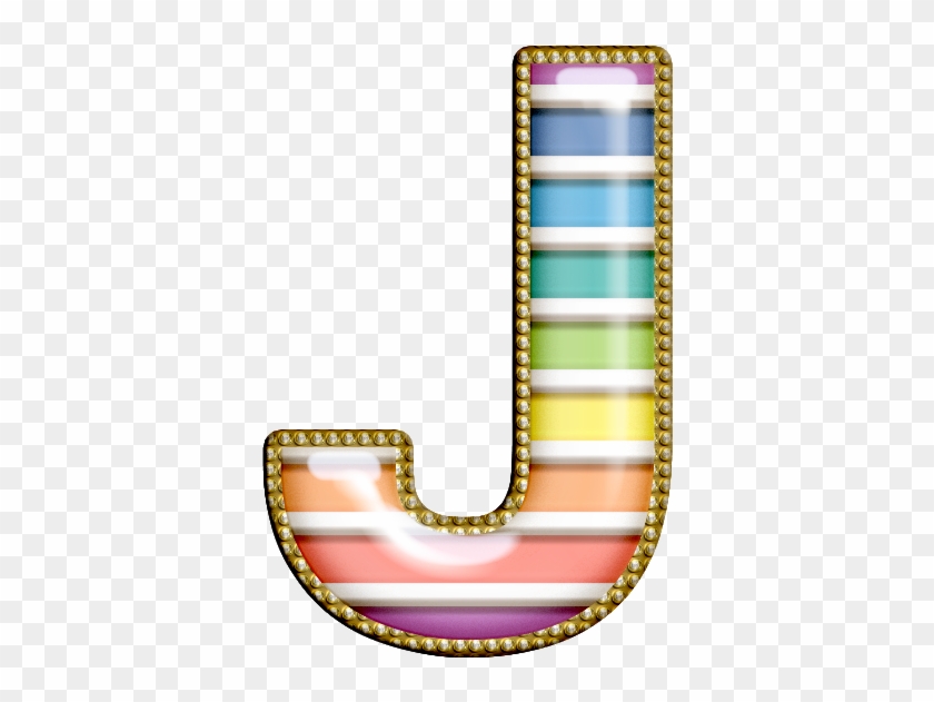 A Pastel Striped J - Alphabet #404466