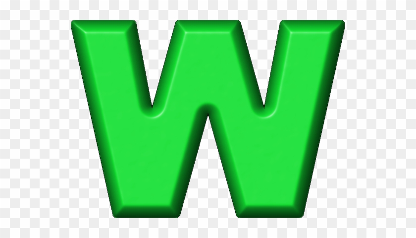 Letter W In Green #404521