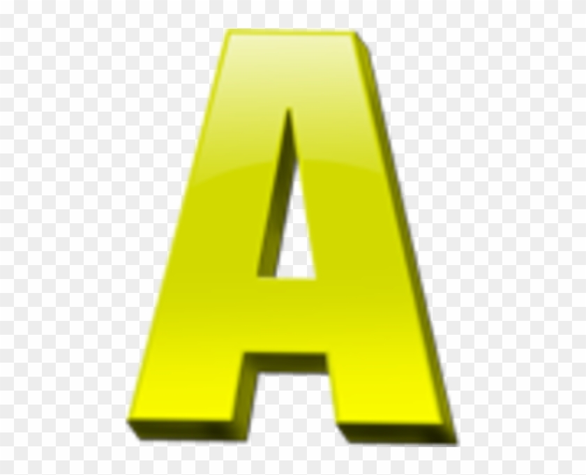 Vector Letter A Free Image - Letter A In Yellow #404530