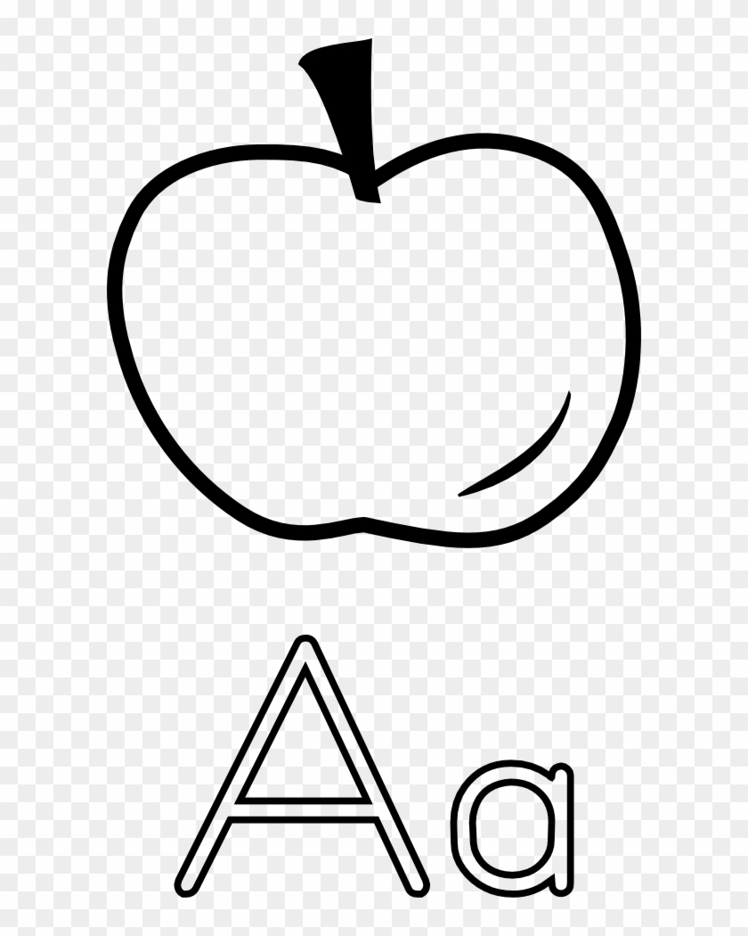 Apple Free Letter B Printable Coloring Pages For - Letter A With Apple #404541