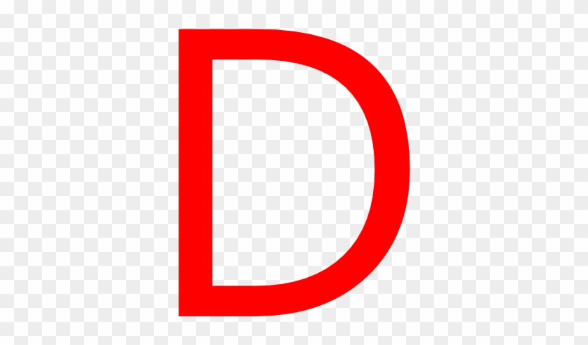 Letter D In Red #404562