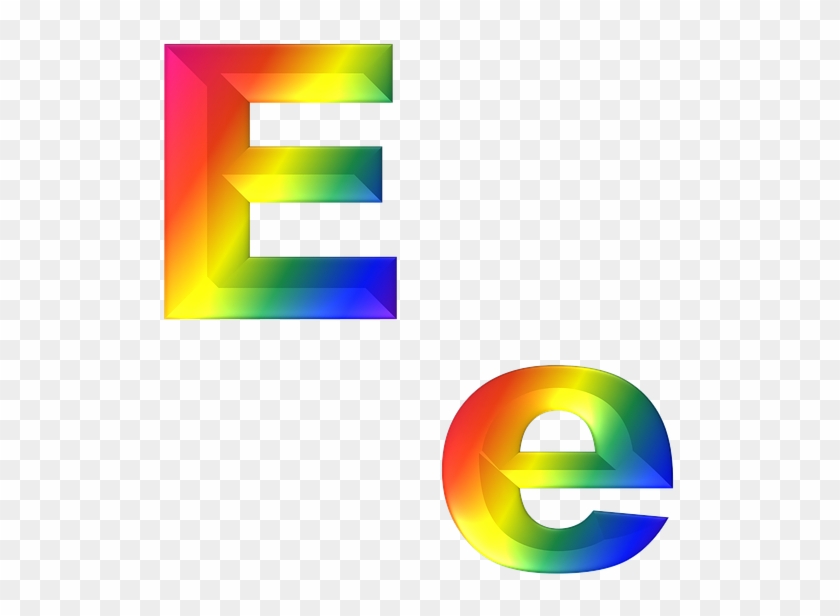 Letter E 3d Abc Alphabet Rainbow Gradient Bright Chữ E In Hoa Free Transparent Png Clipart Images Download