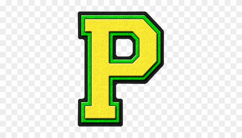 Letter P Yellow Green #404650