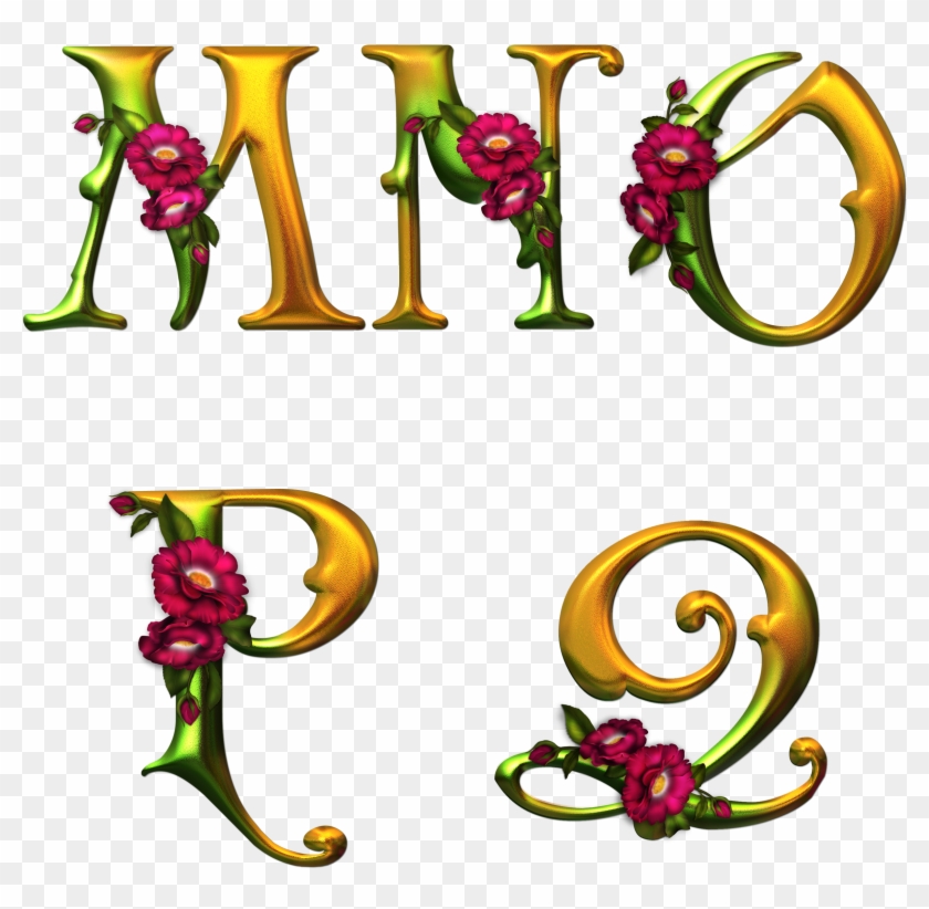 Renders Alphabet Lettres Fleurs - Alphabet Centerblog Png #404796