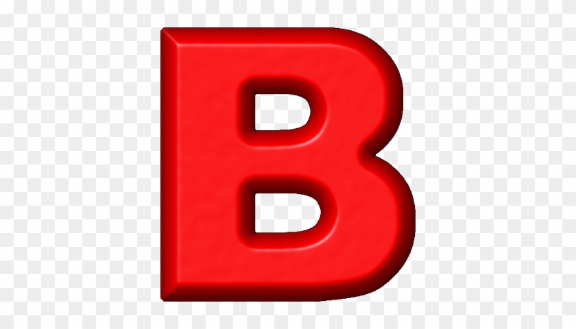 Red Refrigerator Magnet B - Letter B In Red #404865
