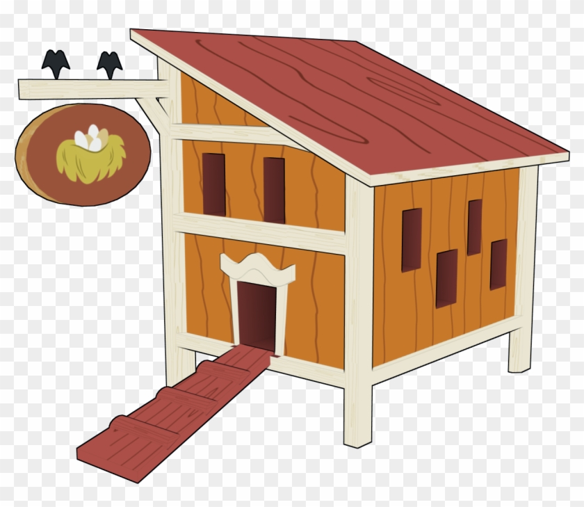 Chicken Clipart Chicken House - Clip Art Chicken Coop #404886