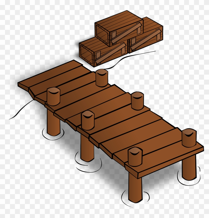 Bridge Clipart Wooden Bridge - Dock Clipart #404906