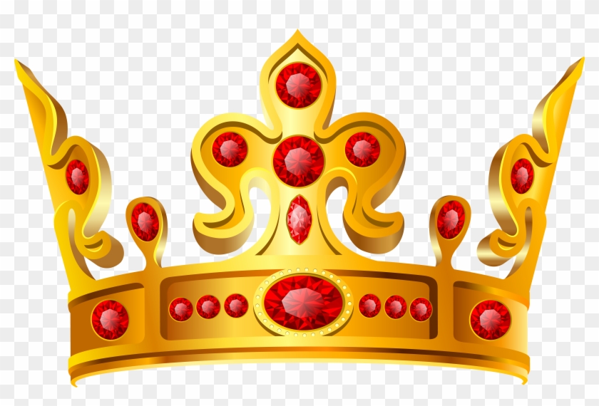 Gold Red Crown Transparent Png Clip Art Image - Red And Gold Tiara Clipart #405080