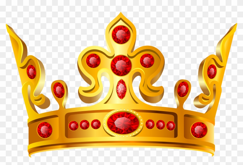 Gold Red Crown Transparent Png Clip Art Image - Red And Gold Tiara Clipart #405080
