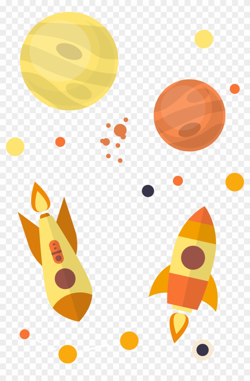 Outer Space Planet Rocket Euclidean Vector - Euclidean Vector #405146