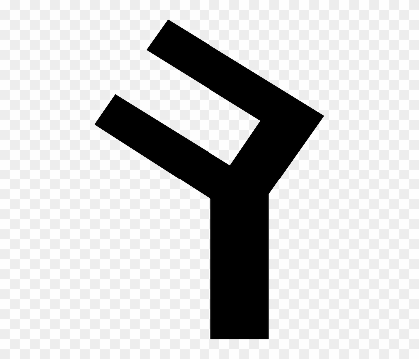 Writing Old, Sign, Black, Symbol, White, Letter, Writing - Old Turkic Letter H #405293