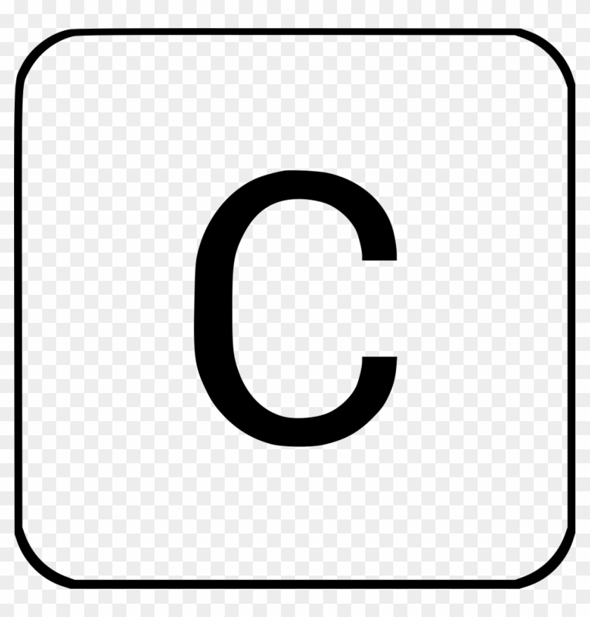 C Virtual Keyboard Letter Uppercase Text Latin Alphabet - Circle #405296