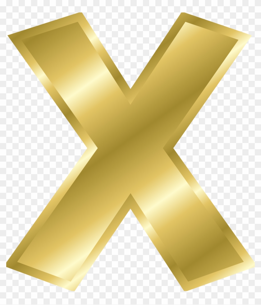 Big Image - X In Gold Letters #405307