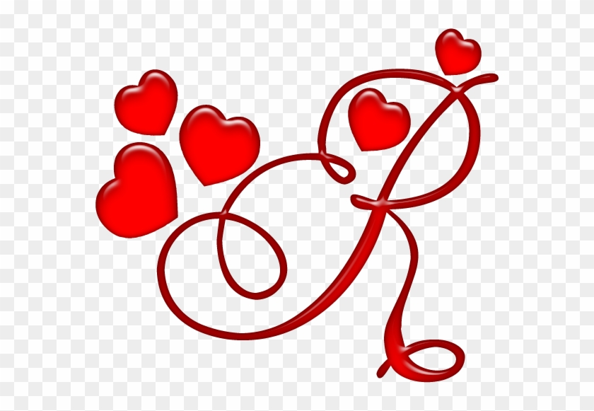 Alfabeto Rojo Con Corazones - Letra R Com Coração #405399