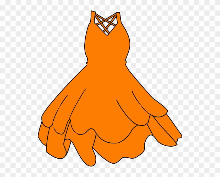 Clip Art Dress - Orange Dress Clipart #405525