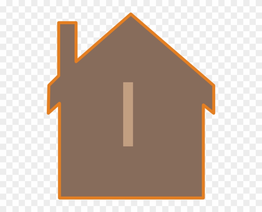 Brown - House Silhouette Clip Art #405549