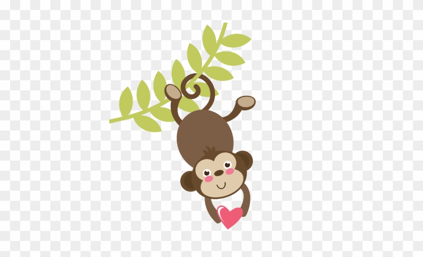 Vine Clipart Monkey - Valentine's Day Monkey Clipart #405590