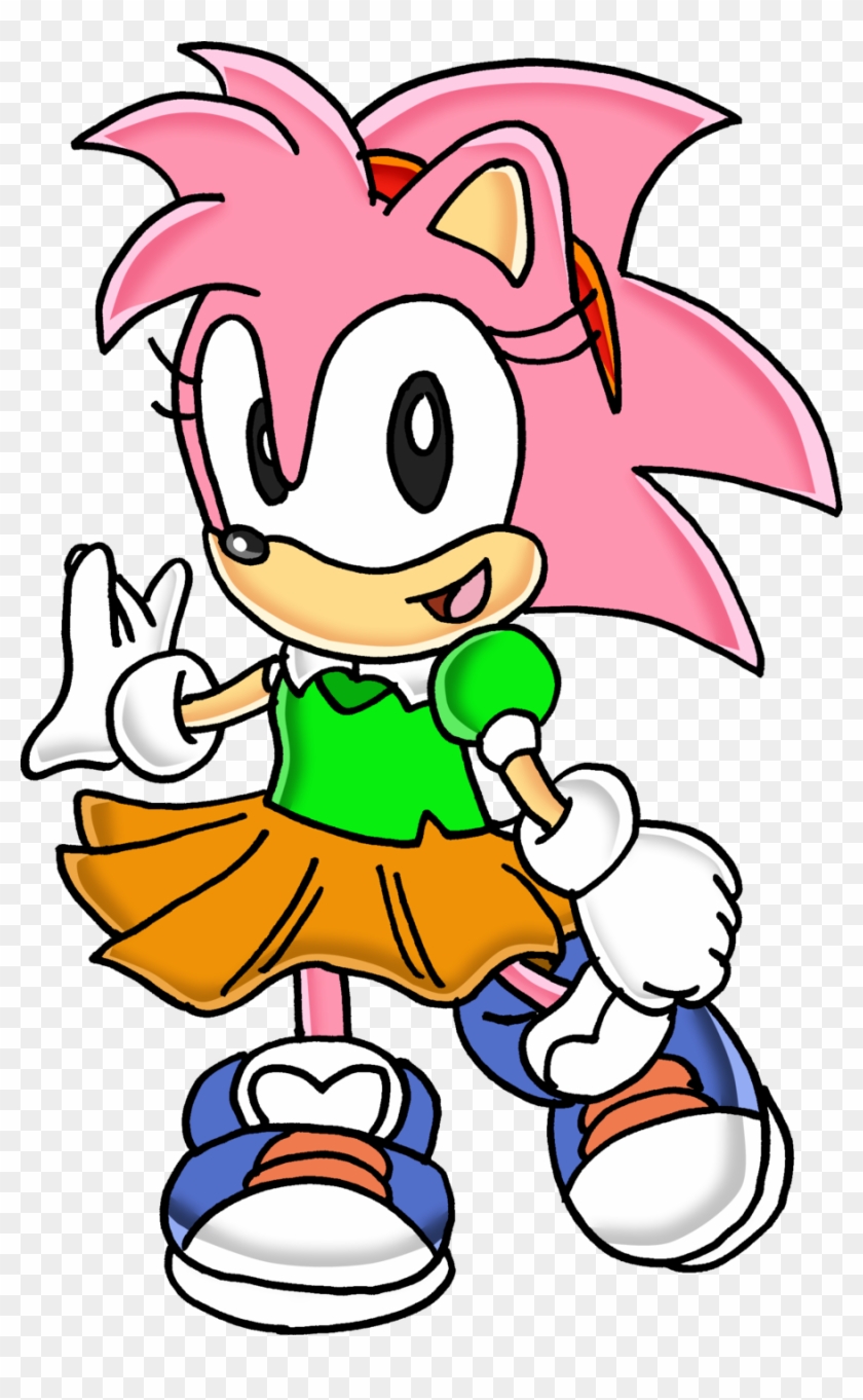 Higher resolution sprite artwork of classic Amy Rose, found within