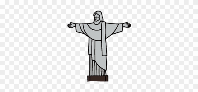 Christ The Redeemer - Christ The Redeemer Drawing Easy #405771