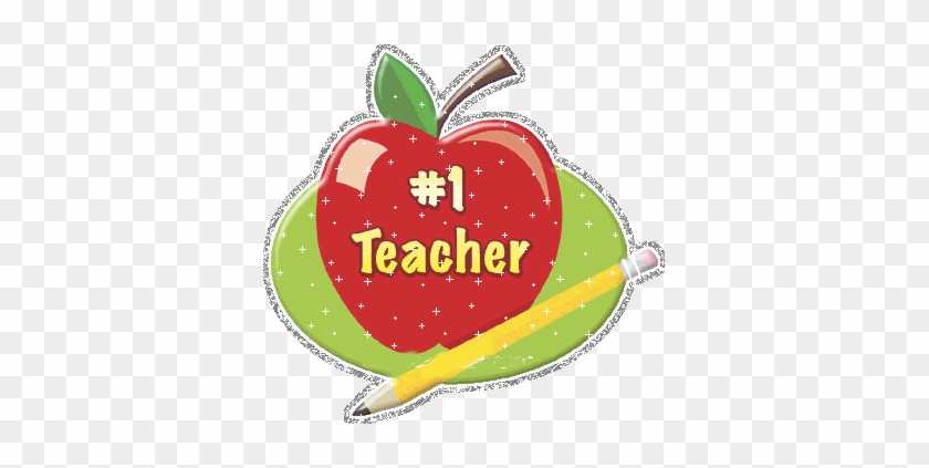 Free Teacher Apple Png - Number 1 Teacher Apple #405852