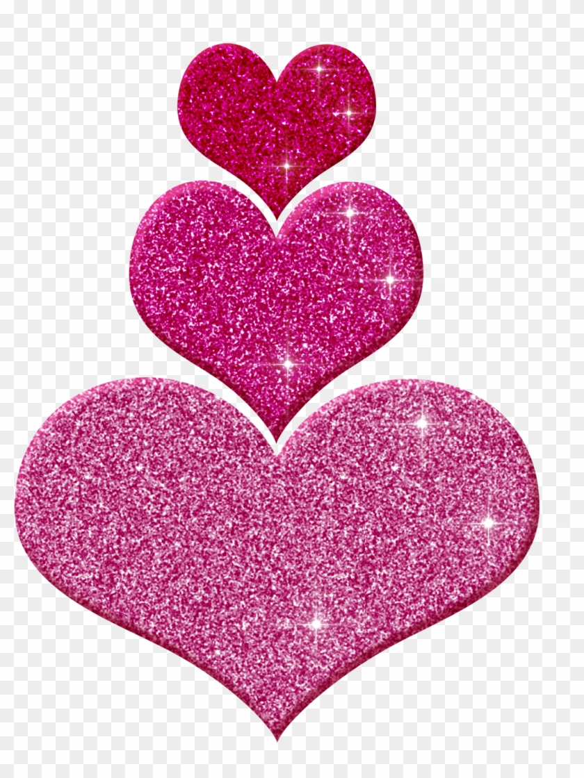 Poppyhill Creations - Glitter Hearts Clip Art #405913