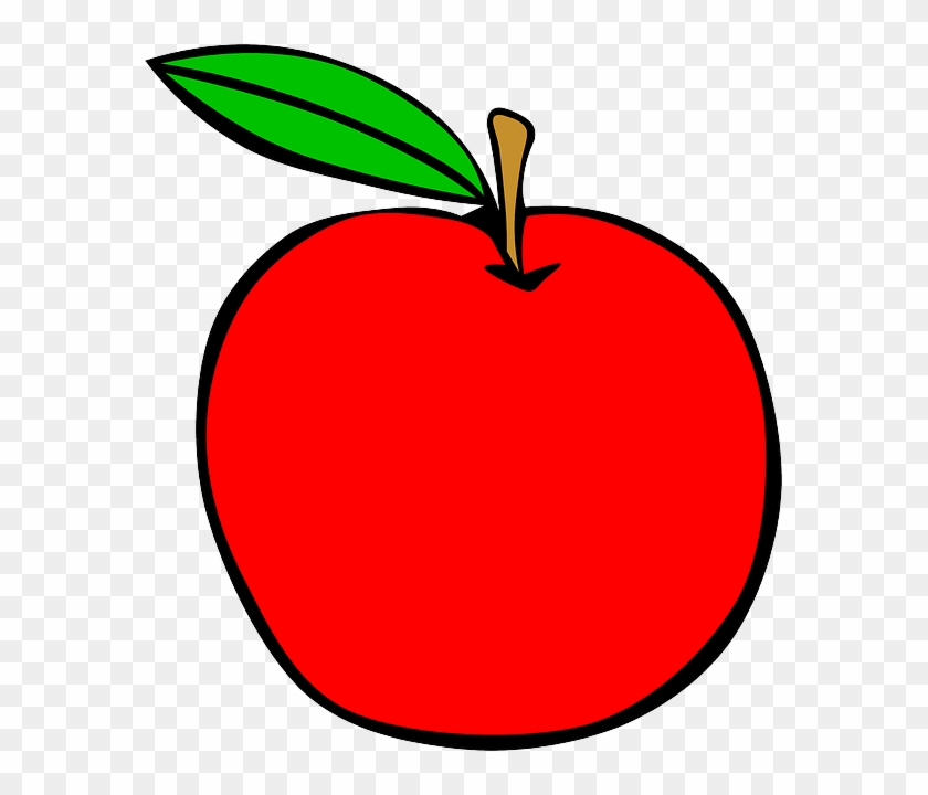Red, Apple, Food, Fruit, Menu, Apples, Cartoon, Free - Red Apple Clipart -  Free Transparent PNG Clipart Images Download
