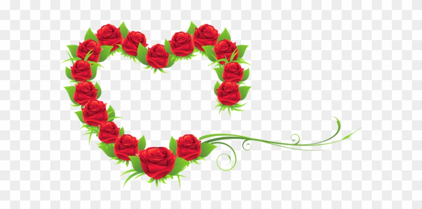 Transparent Heart Of Roses Decor - Happy Valentines Day Images Png #405934