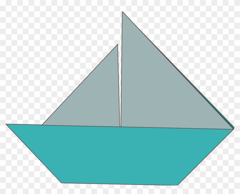 Bugeye Sailboat Clipart, Vector Clip Art Online, Royalty - Origami Sailboat #405977