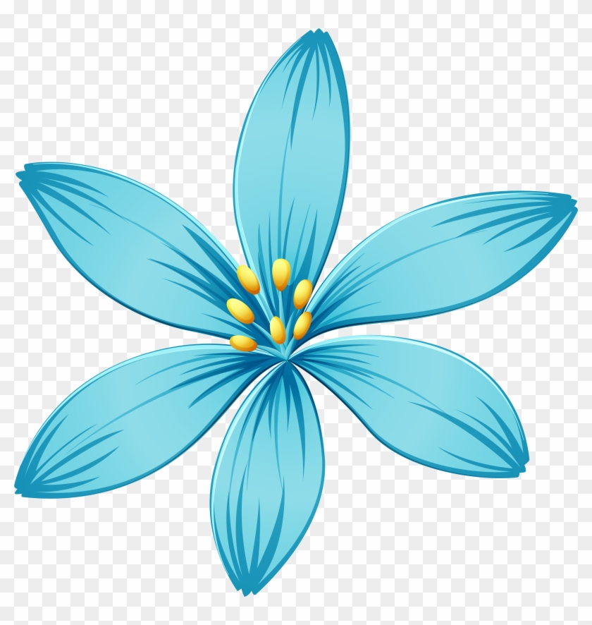 Blue Flower Png Image - Transparent Background Flower Clipart #406193