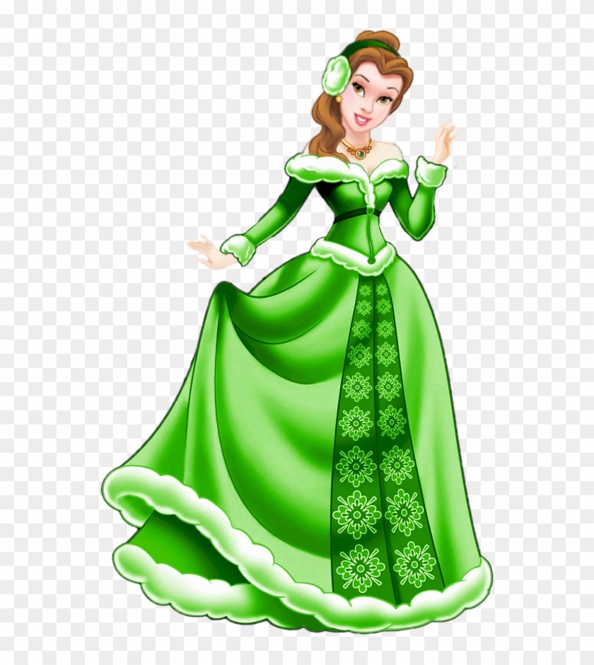 Gown Clipart Green - Cartoon Belle Green Dress #406443