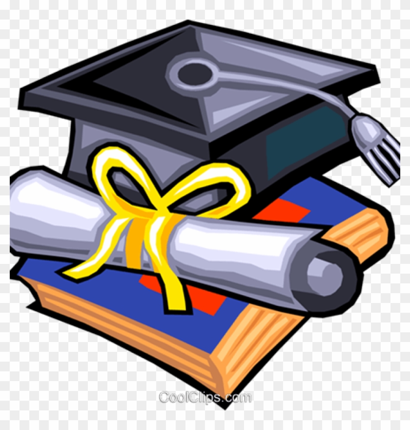Diploma Clipart Graduation Hat And Diploma Royalty - Graduation Cap And Diploma Clip #406503