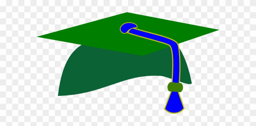 Green Graduation Cap Clip Art At Clker - Graduation Green Cap Png #406507