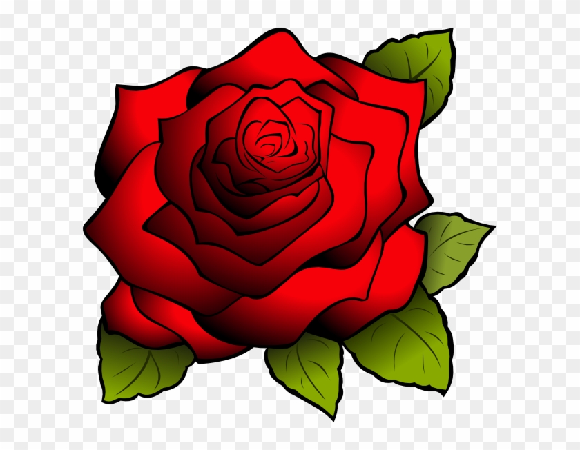 Clip Art Of Red Rose #406727