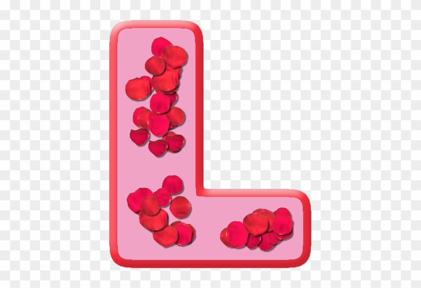 Letter L With Rose #406746